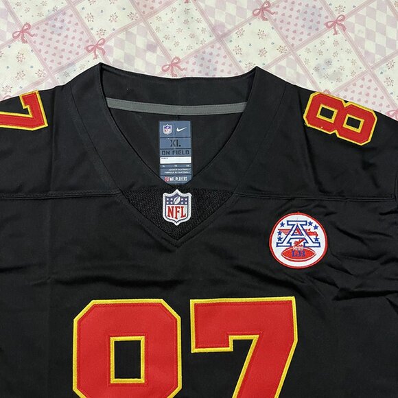 Kansas City Chiefs #87 Travis Kelce Black Jersey Size XL - Picture 2 of 6